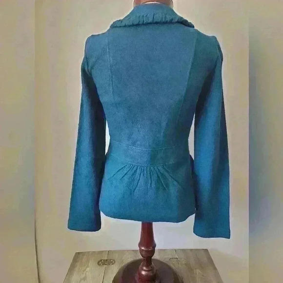 Luii 100%  wool jacket in teal. - Picture 3 of 8